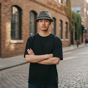 Harrods Gray Tweed Hat